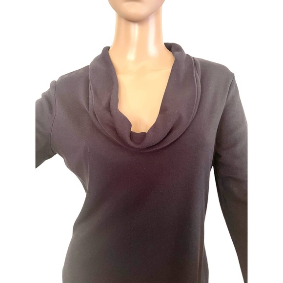 Jones New York Women’s Long Sleeve Stretch Black Cowl Neck Pullover Top Size M - Picture 1 of 8
